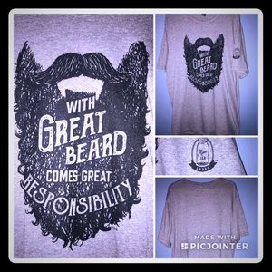 Beard T-shirt Large Novelty Tee